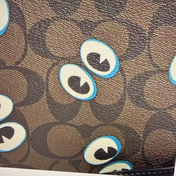 👀 COACH CANTEEN CROSSBODY IN SIGNATURE CANVAS WITH HALLOWEN EYES 👀 NWT 👀 - Picture 5 of 16